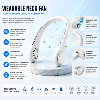 Bladeless Neck Fan - Beat the Heat Anywhere
